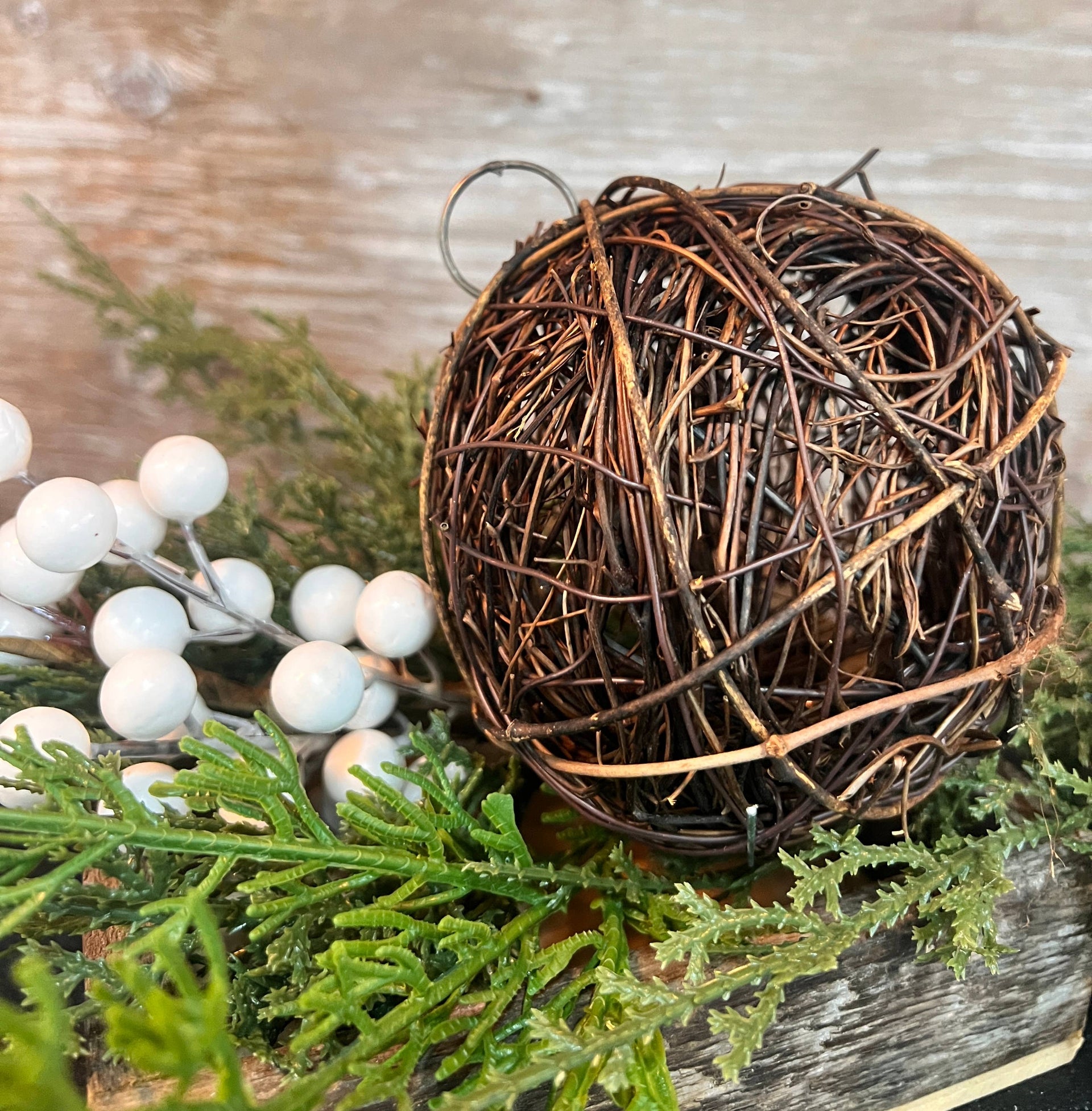Rustic Vine Ball Set of 3 — 4 inch