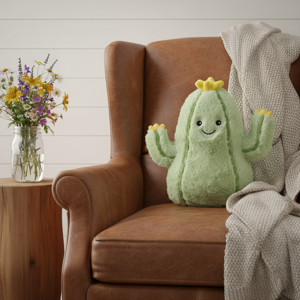 Cactus Warmie Farmhouse Chair Zoomed