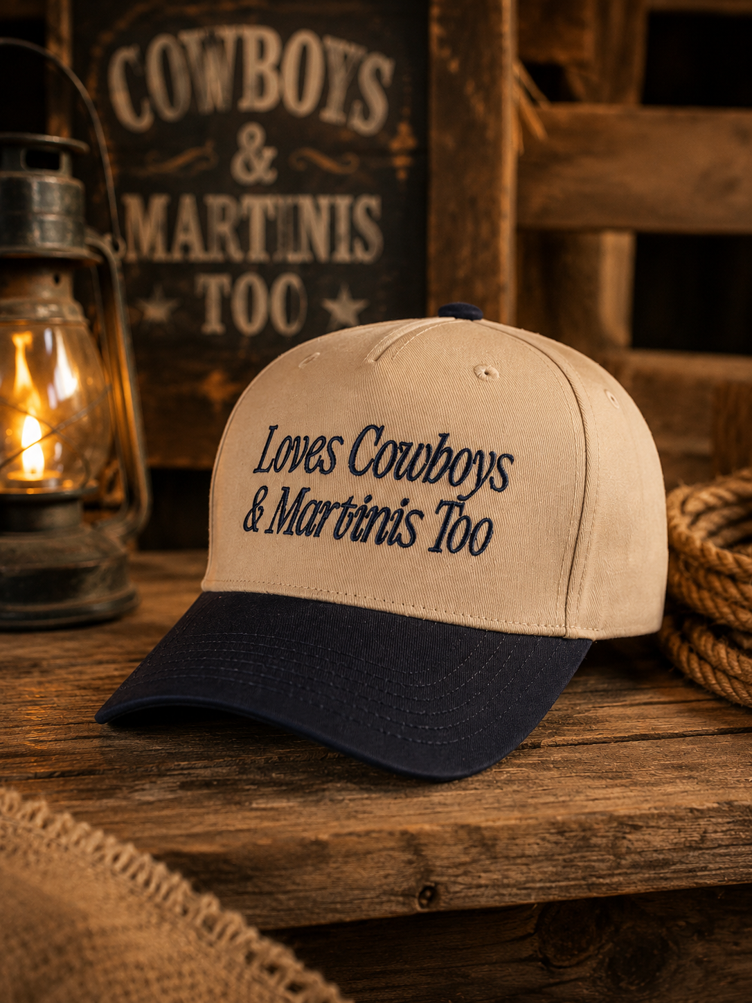 Loves Cowboys & Martinis Too Structured Hat
