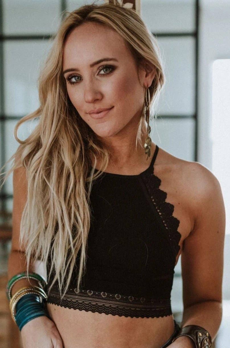 Midnight Mesa Crochet Bralette — Black