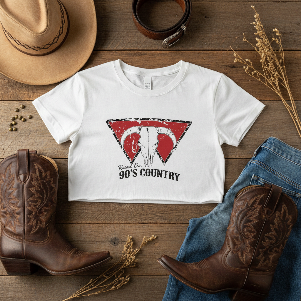 Flat lay white crop top