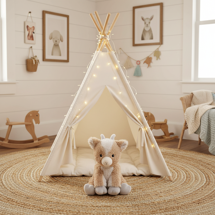 Goat Warmie in Farmhouse Teepee