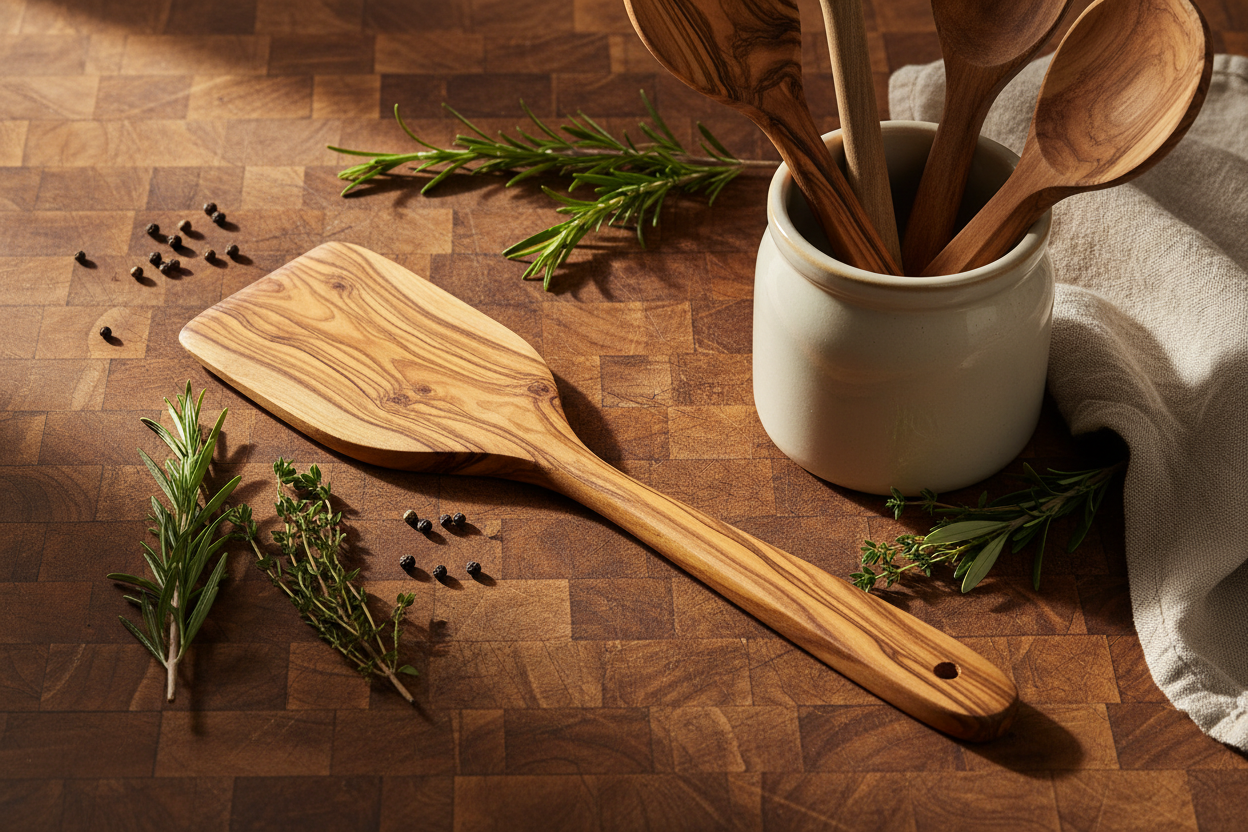 Olive Wood Spatula — Farmhouse Counter