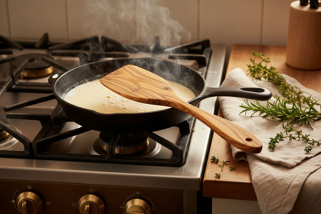 Olive Wood Spatula — Rustic Stovetop