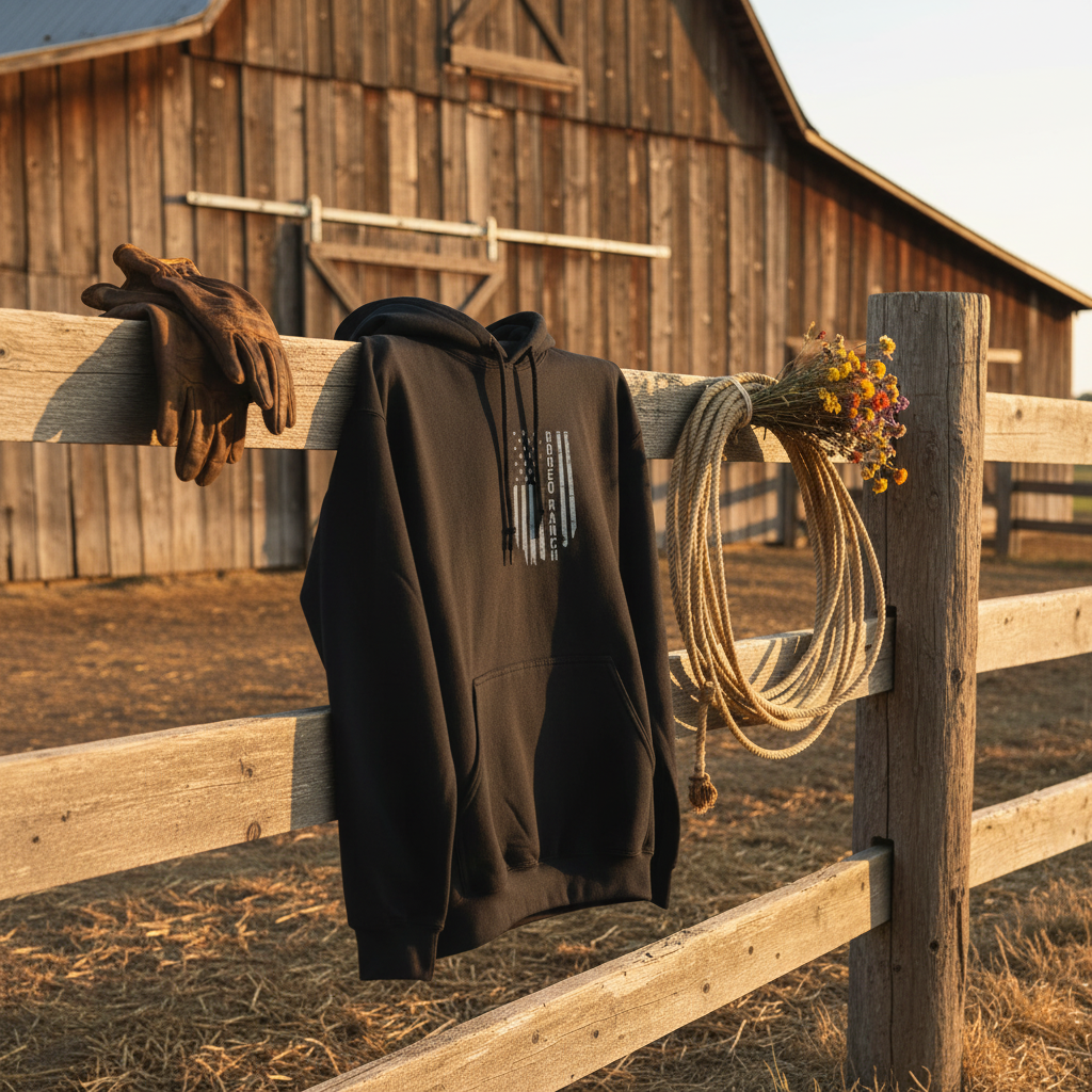 Patriot Hoodie Rustic Display