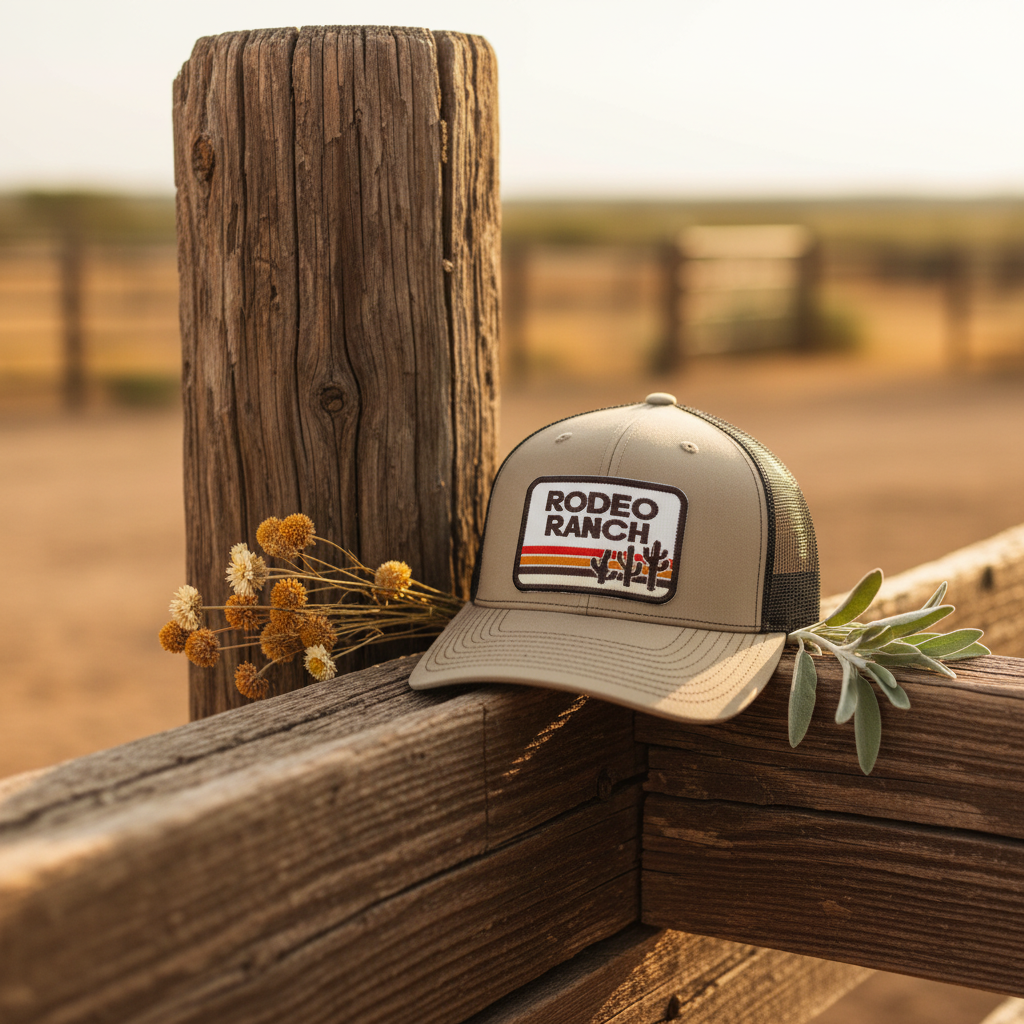 Retro Cactus Hat Rustic Wood Display