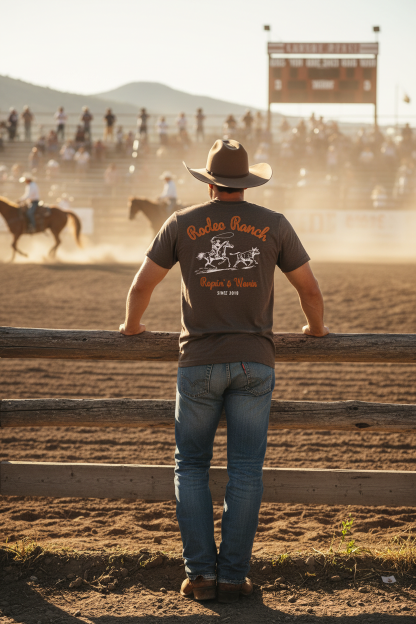 Vintage Roping Tee Back at Rodeo Fence