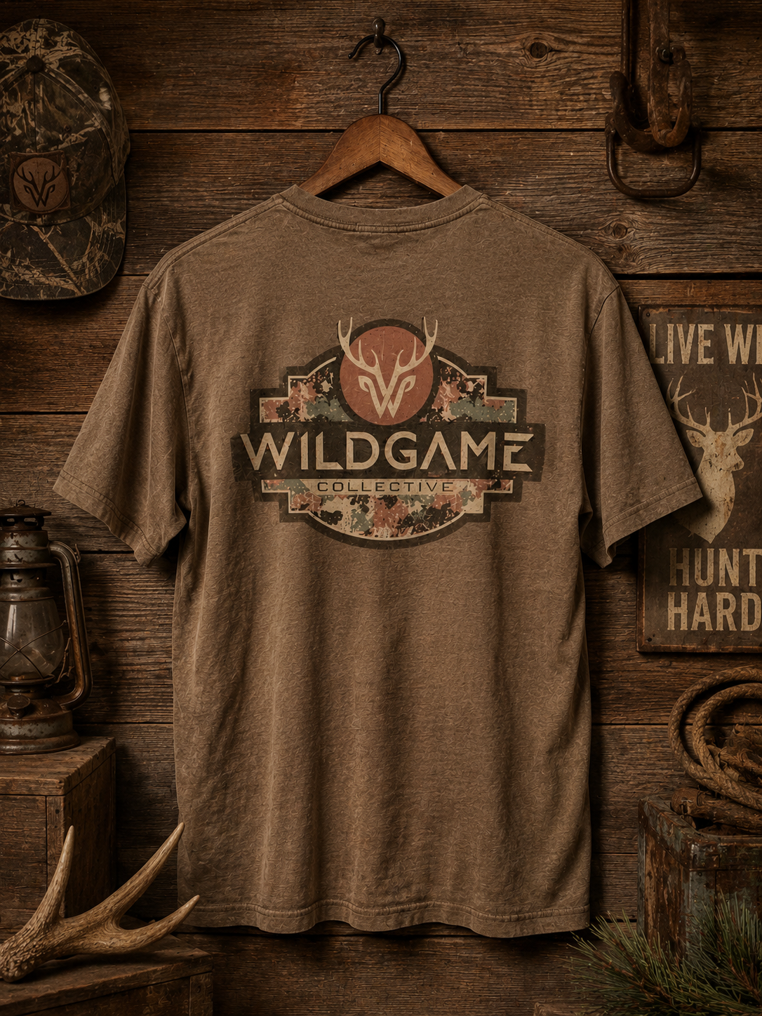 Wildgame Camo Logo Garment-Dyed Tee